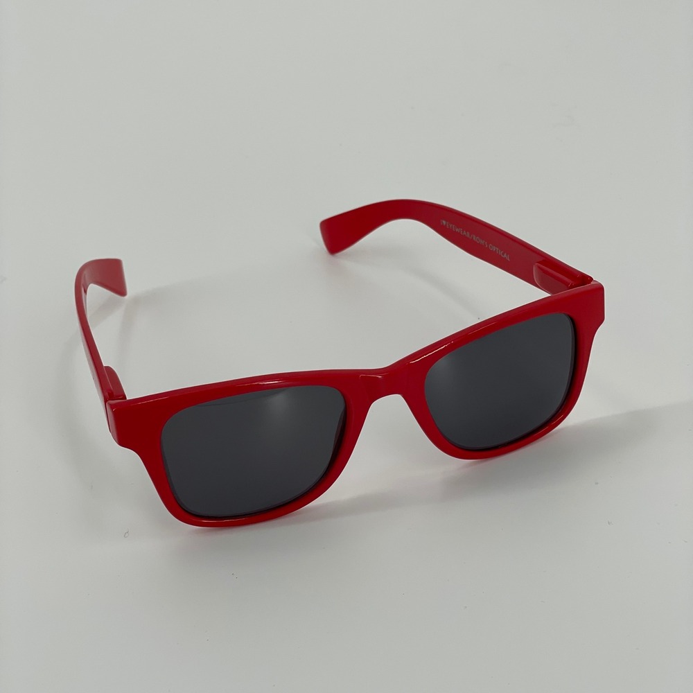 I Heart Eyewear Rons Optical Sun Archer Red Square Sunglasses Y2k Retro 2000s View 4